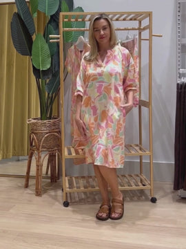 Florida Keys Floral Dress - Pink Multi