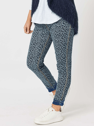 Reversible Animal Print Jean - Blue - RC & Co