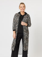 Riley Print Mesh Cardigan - Animal