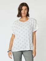 Riviera Spot Print Tee - White