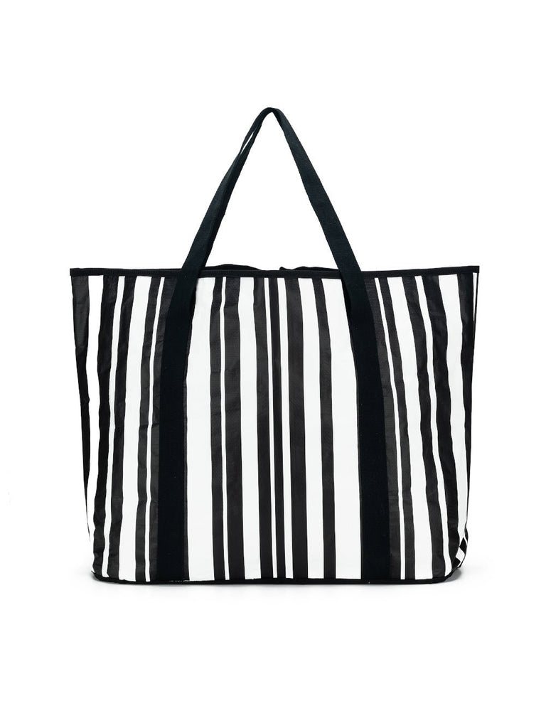 Sabbia Beach Bag Large - Black Stripe - RC & Co