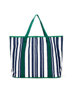 Sabbia Beach Bag Large - Green Stripe