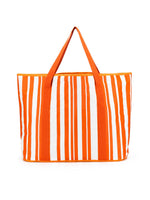 Sabbia Beach Bag Large - Orange Stripe