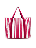 Sabbia Beach Bag Large - Pink Stripe