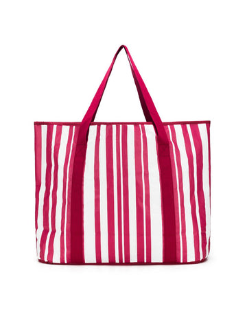 Sabbia Beach Bag Large - Pink Stripe - RC & Co