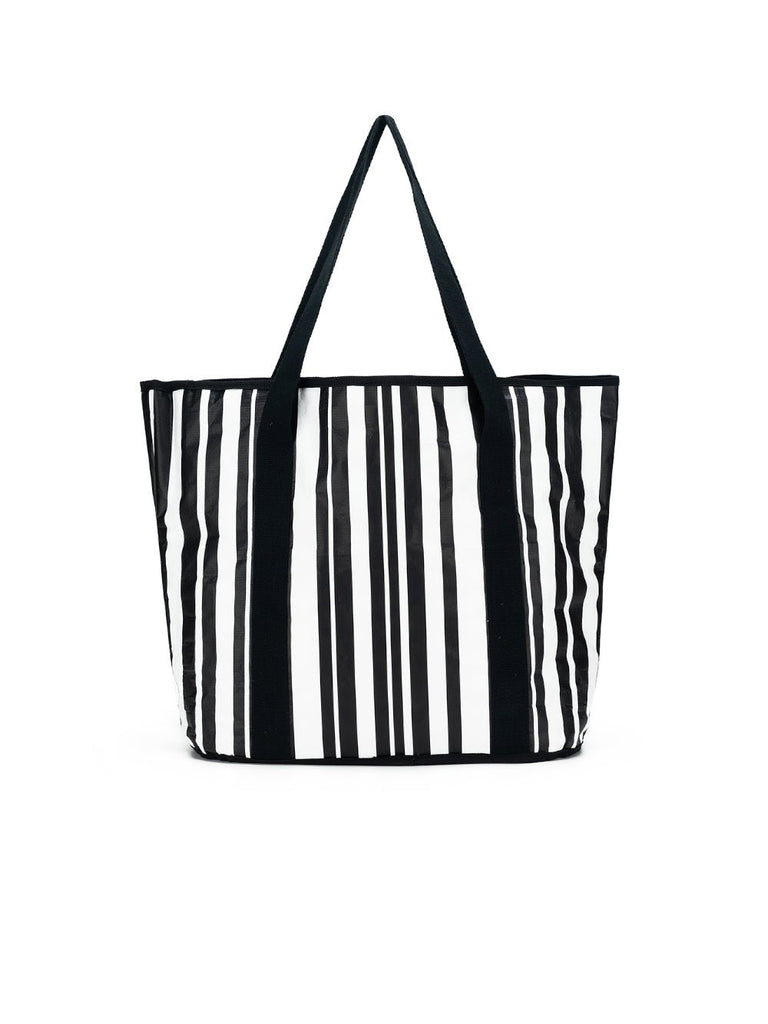 Sabbia Beach Bag Small - Black Stripe - RC & Co