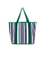 Sabbia Beach Bag Small - Green Stripe