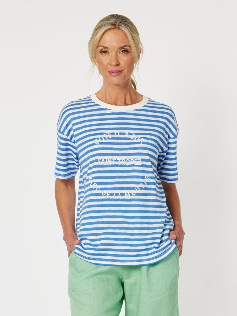 Saint Tropez Stripe Tee - Blue - RC & Co