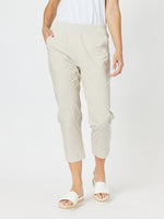 Santorini Cotton Capri Pant - Stone