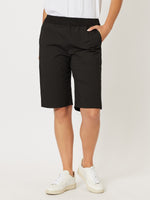 Santorini Cotton Pull On Short - Black