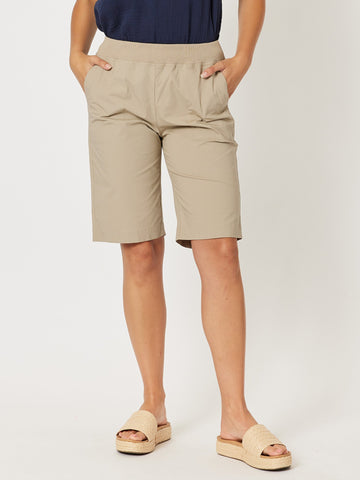 Santorini Cotton Pull On Short - Natural - RC & Co