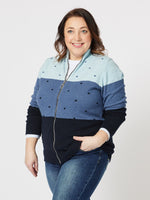 Shoreline Zip Cardigan - Blue