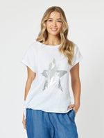 Skyla Star Top - White