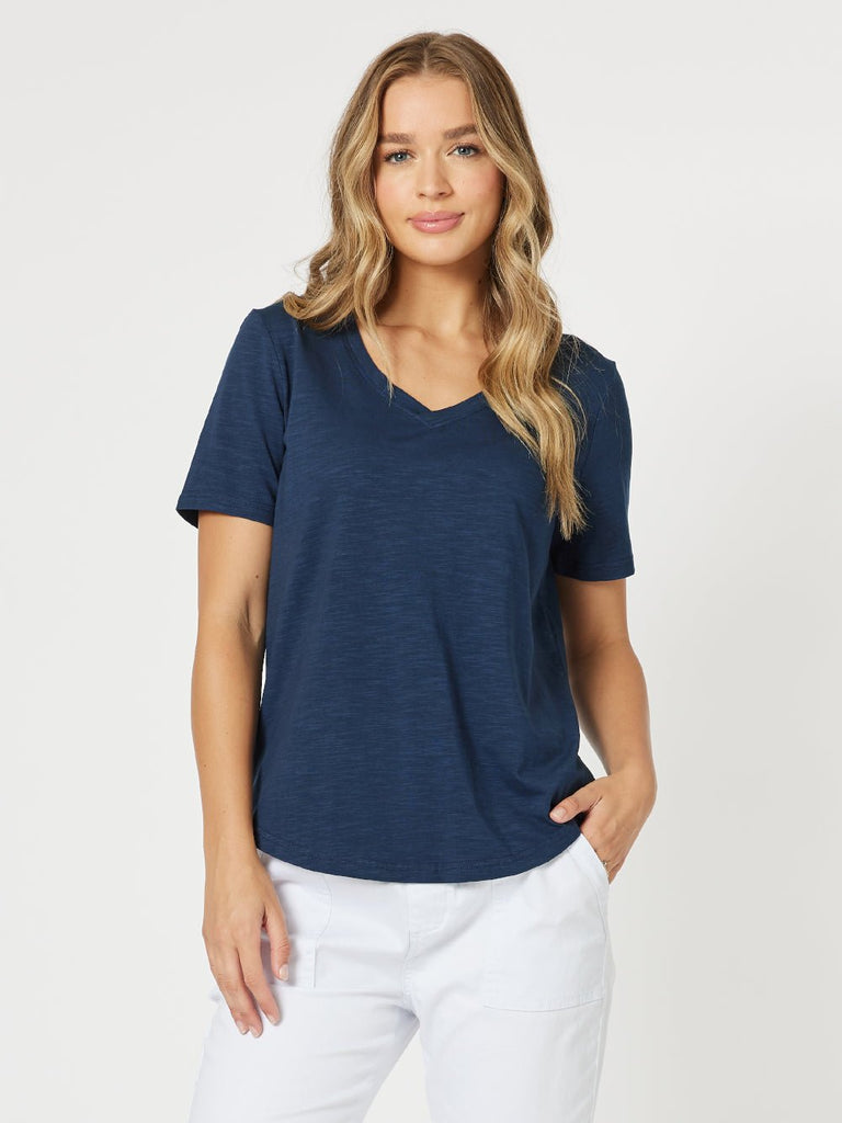 Slub Cotton Tee - Navy - RC & Co