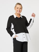 Sonia 2 In 1 Top - Black