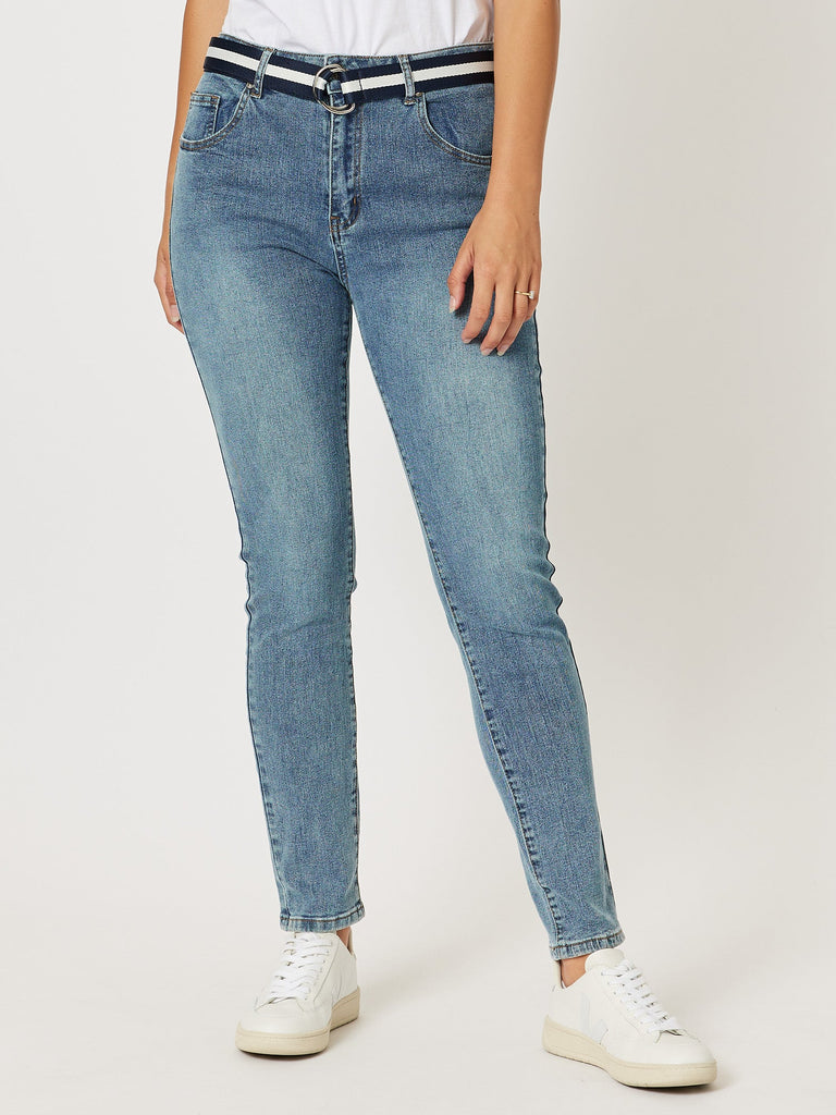 Sophie High Rise Slim Leg Jean - Denim - RC & Co