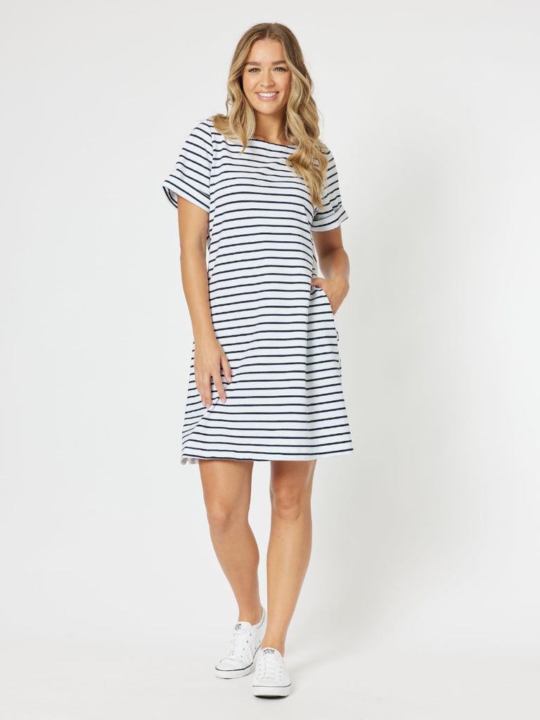 Standout Stripe Dress - Navy/White - RC & Co