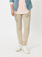 Stella Patch High Rise Slim Leg Jean - Natural