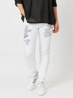 Stella Patch High Rise Slim Leg Jean - White