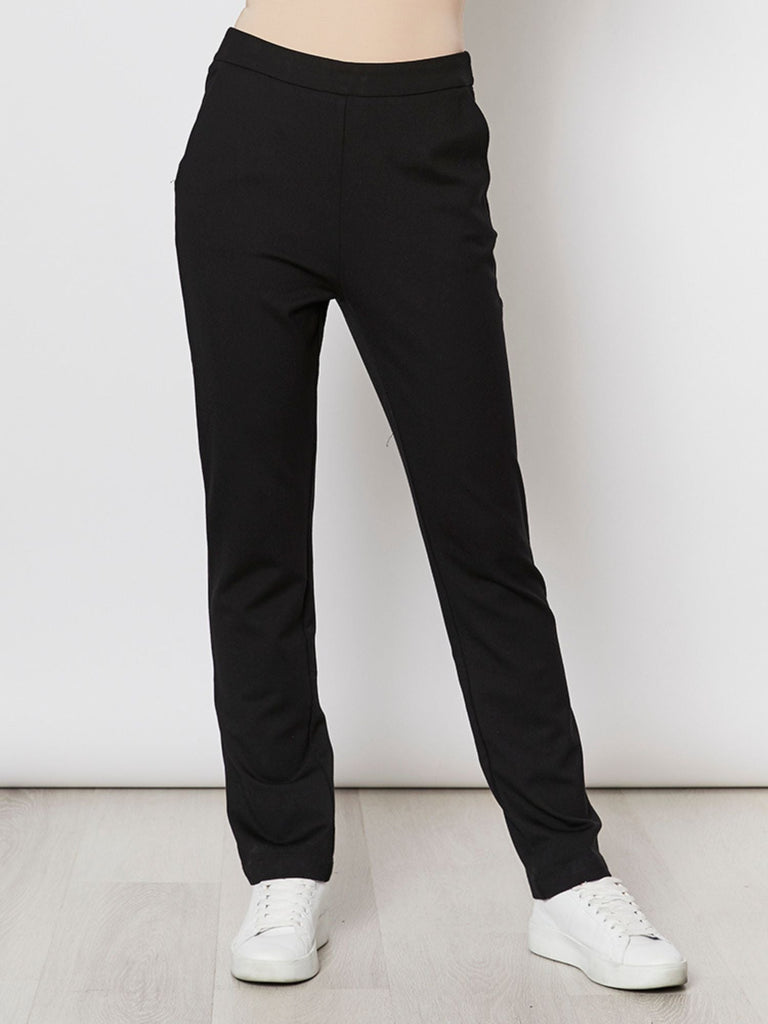 Straight Leg Ponte Pant - Black - RC & Co