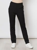 Straight Leg Ponte Pant - Black