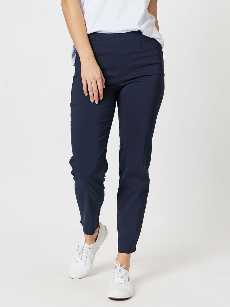 Stretch Full Length Bengaline Pant - Navy - RC & Co