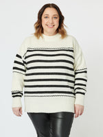 Stripe Wool Blend Knit - Ivory