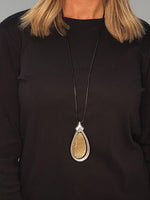 Teardrop Pendant Necklace - Gold