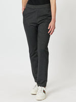 Textured Ponte Pant - Charcoal