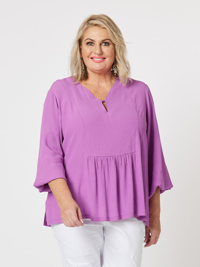 Tiffany Keyhole Top - Violet - RC & Co