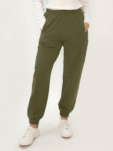 Tracey Zip Pocket Pant - Khaki - RC & Co