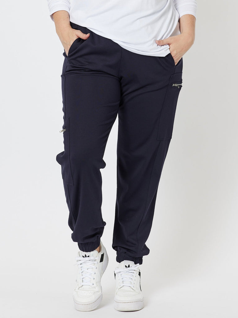 Tracey Zip Pocket Pant - Navy - RC & Co