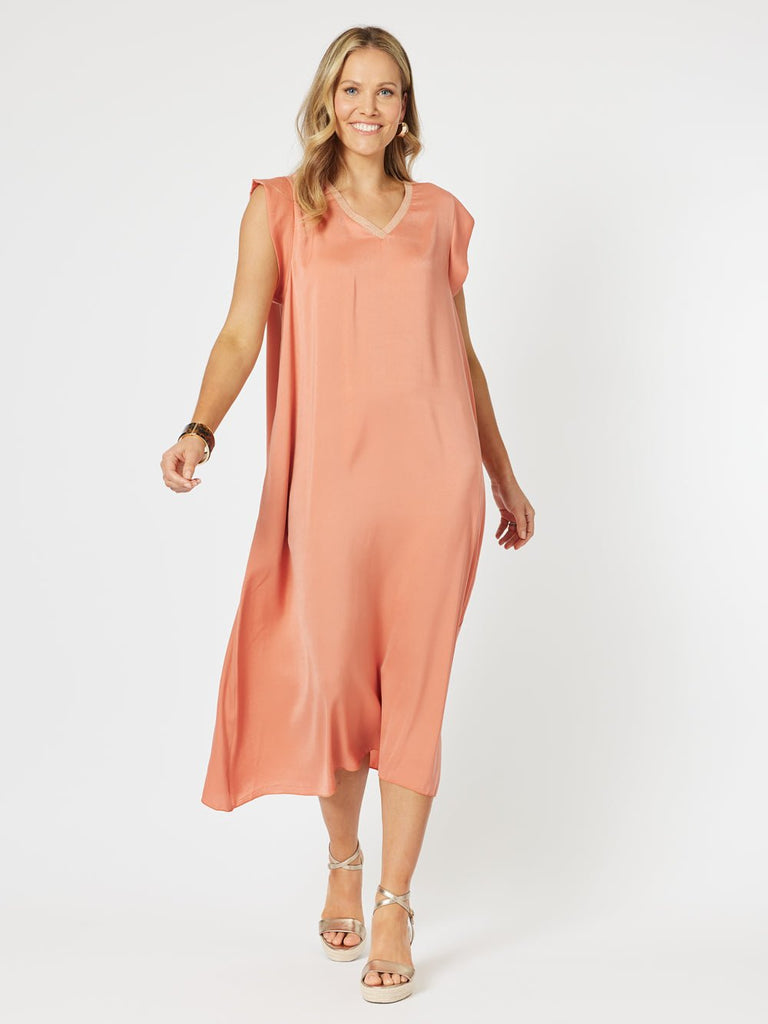 Traveller Luxe V - neck Dress - Sunset - RC & Co