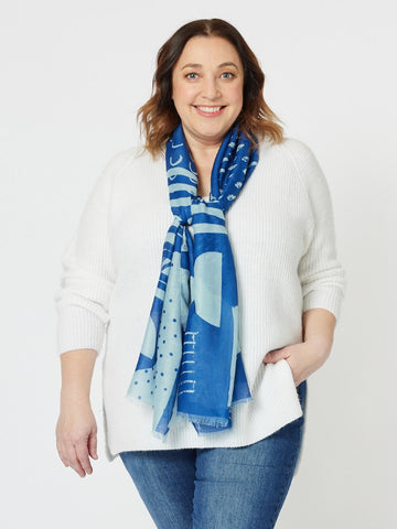 Tribal Scarf - Blue - RC & Co