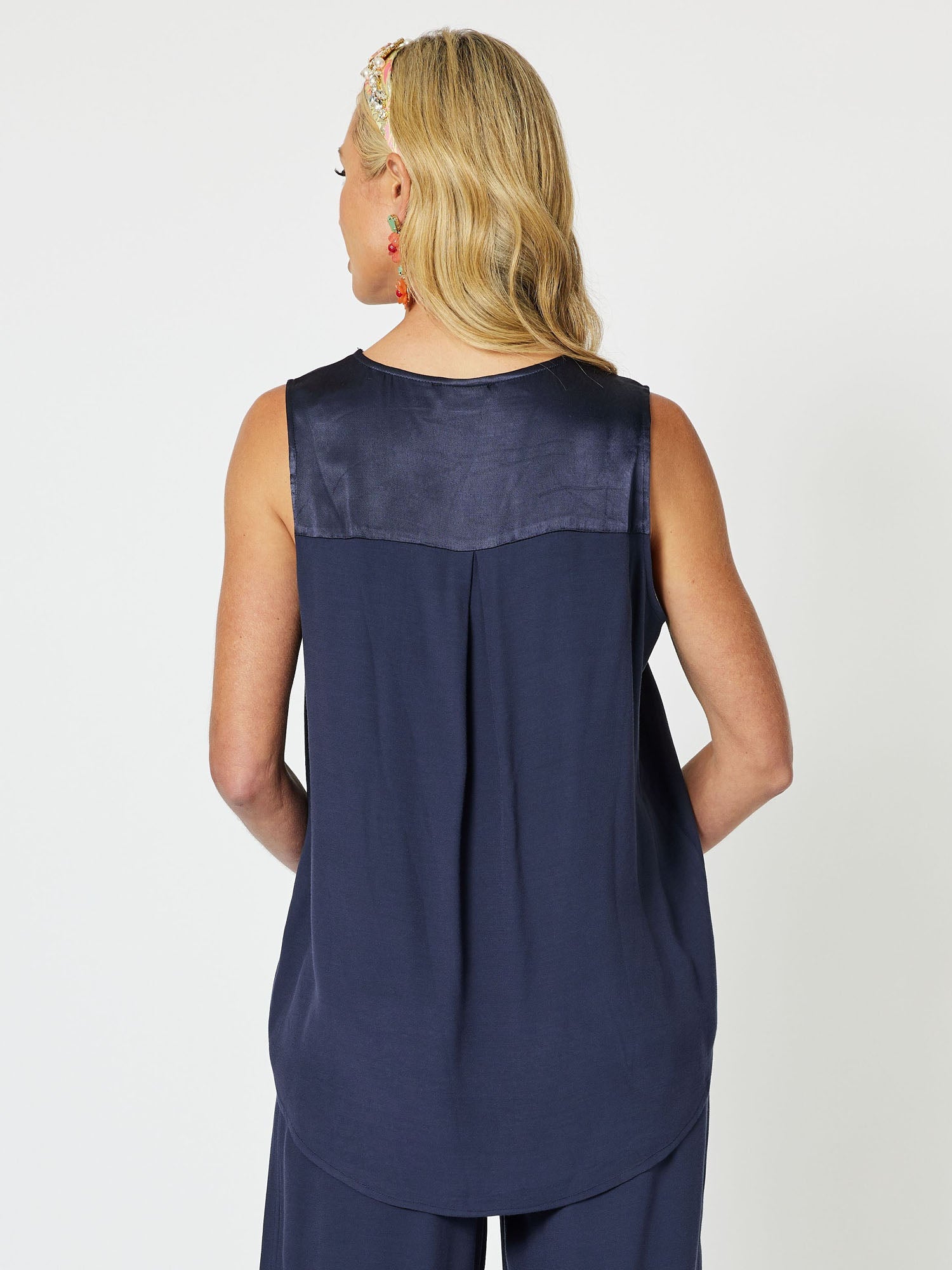 Tuxedo V - Neck Cami - Navy - RC & Co