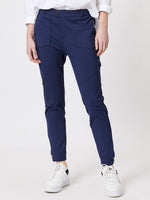 Twiggy Zip Detail Ponte Pant - Navy