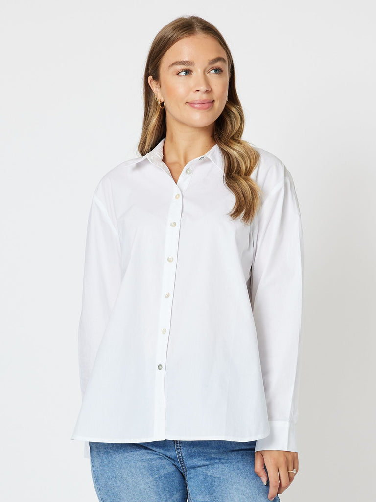 Urban Hi Lo Relaxed Shirt - White - RC & Co